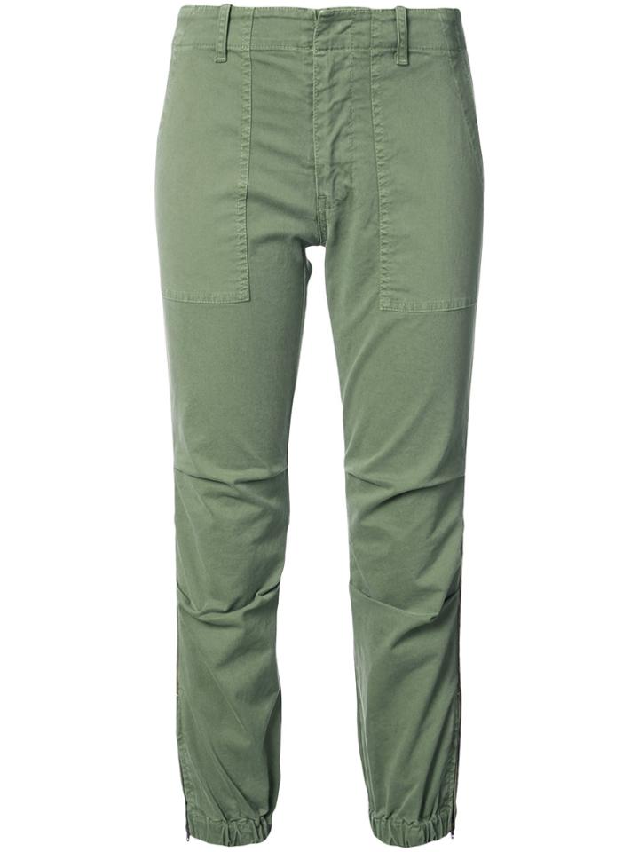 Nili Lotan Cropped Tape Trousers - Green