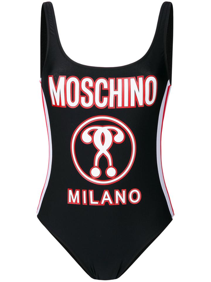 Moschino Double Question Mark Logo One-piece - Black