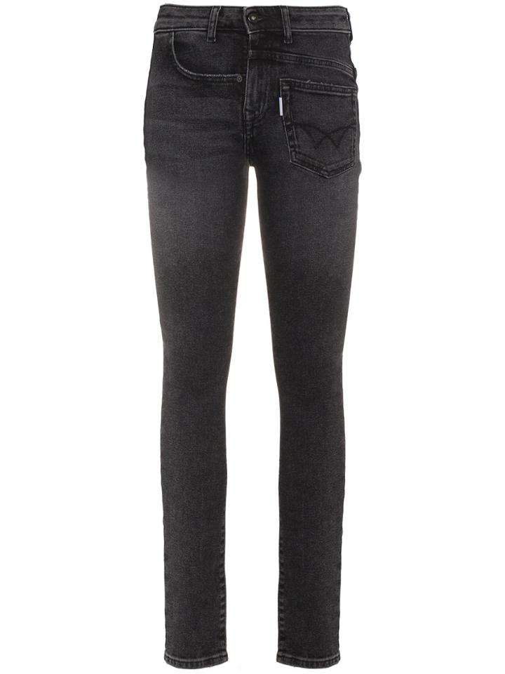 Filles A Papa Mid Rise Skinny Jeans - Black