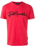 Just Cavalli Logo Print T-shirt, Men's, Size: Small, Red, Cotton