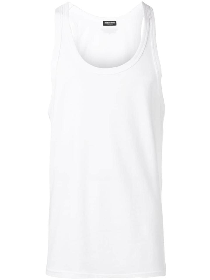 Dsquared2 Logo Print Tank Top - White