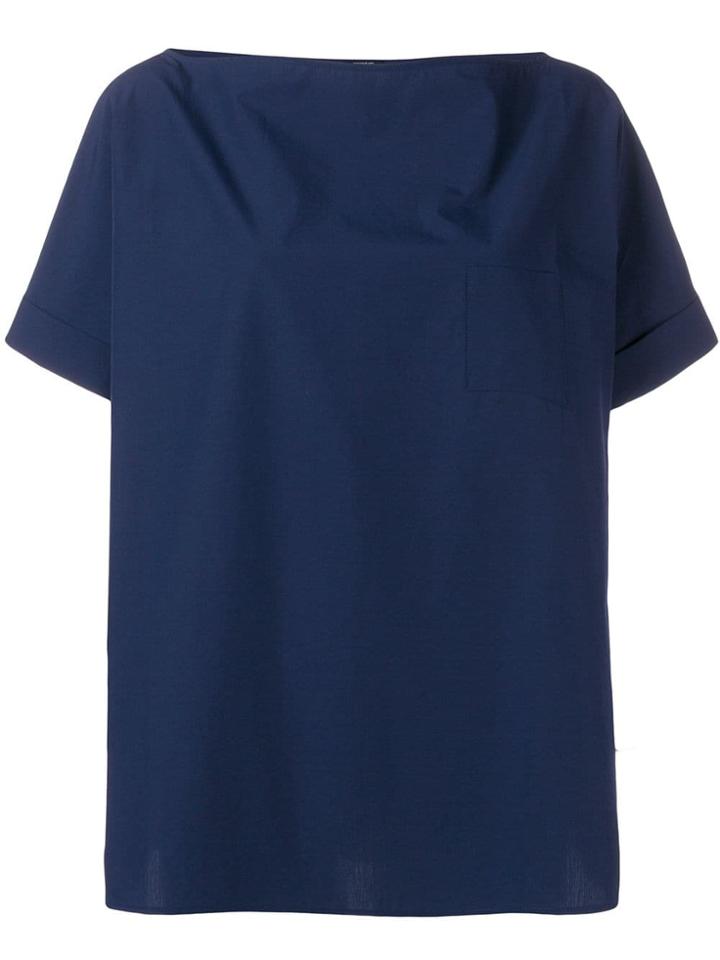 Apuntob Boxy Fit Blouse - Blue
