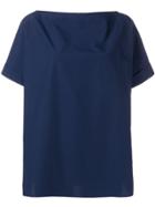 Apuntob Boxy Fit Blouse - Blue