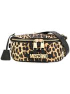 Moschino Leopard Print Belt Bag - Black