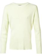 Baja East Ribbed Jumper, Men's, Size: 4, Yellow/orange, Cotton/spandex/elastane