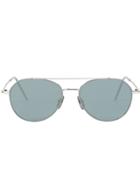 Thom Browne Eyewear Classic Aviator Sunglasses - Grey