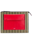 Ami Alexandre Mattiussi Striped Pocket Pouch - Black