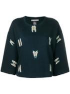 Suzusan Kimono Knitted Top - Blue