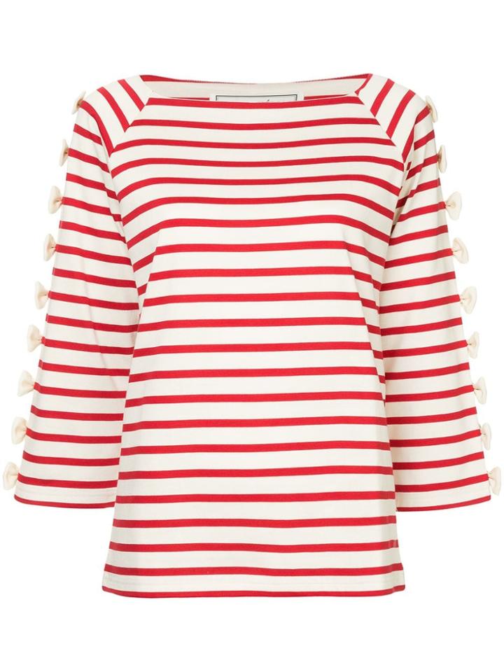 Tu Es Mon Trésor Ribbon-embellished Jumper - White