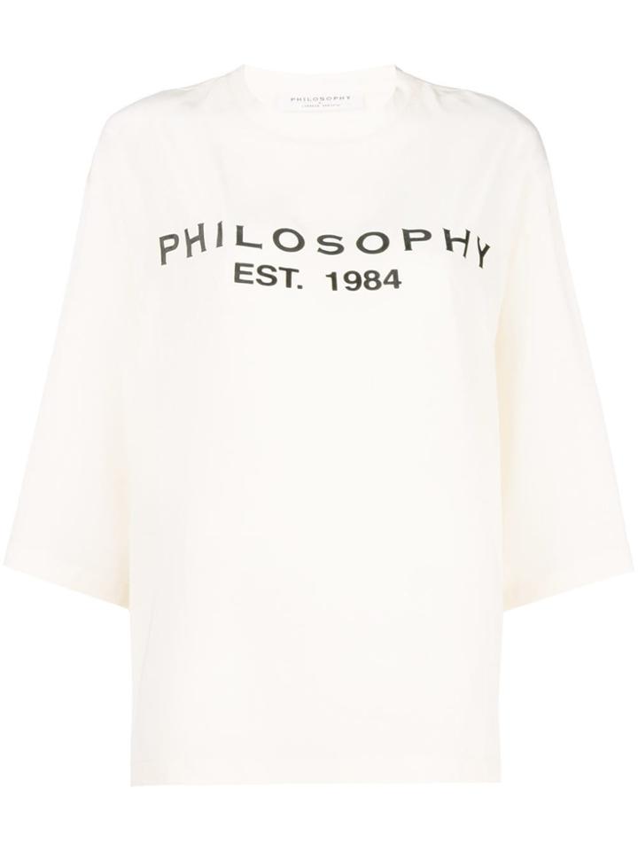 Philosophy Di Lorenzo Serafini Logo Print T-shirt - Nude & Neutrals