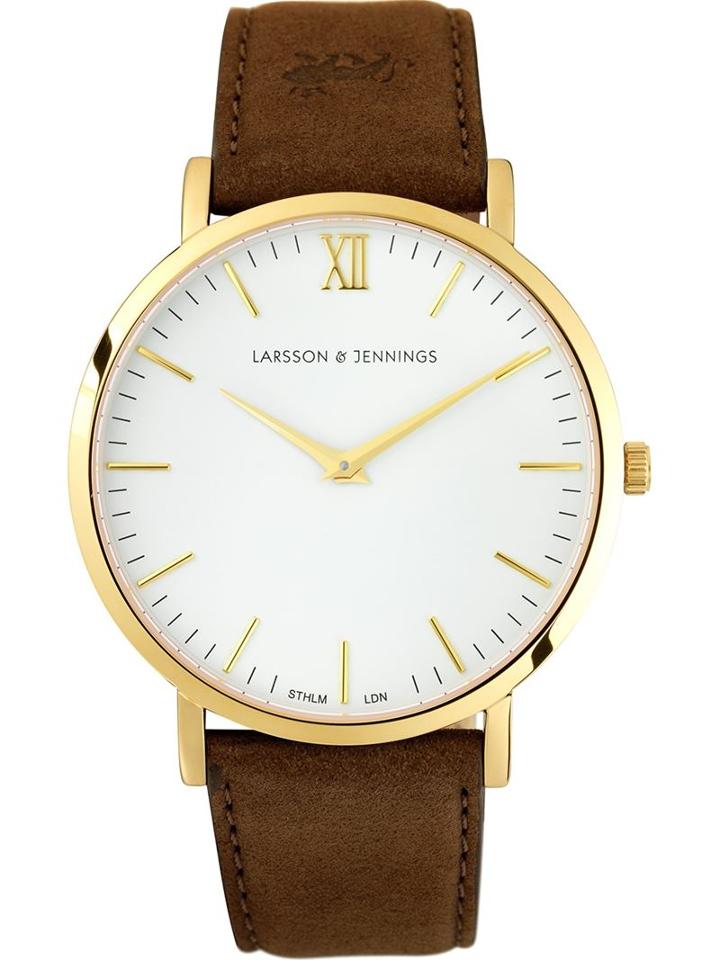 Larsson & Jennings 'läder' Watch, Adult Unisex, Size: Small, Brown