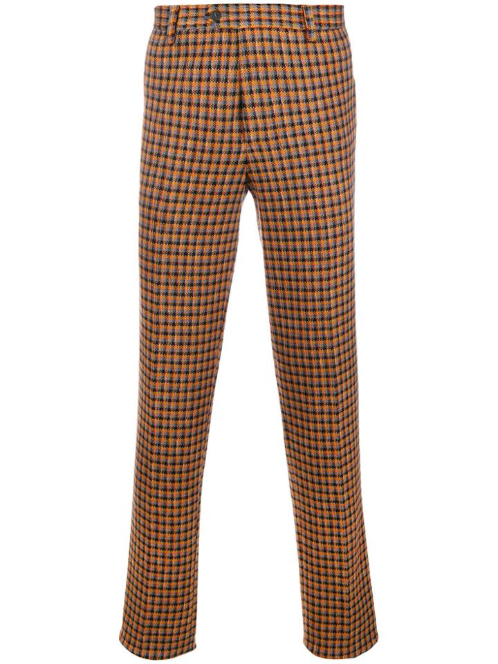 Missoni Checked Tailored Trousers - Yellow & Orange