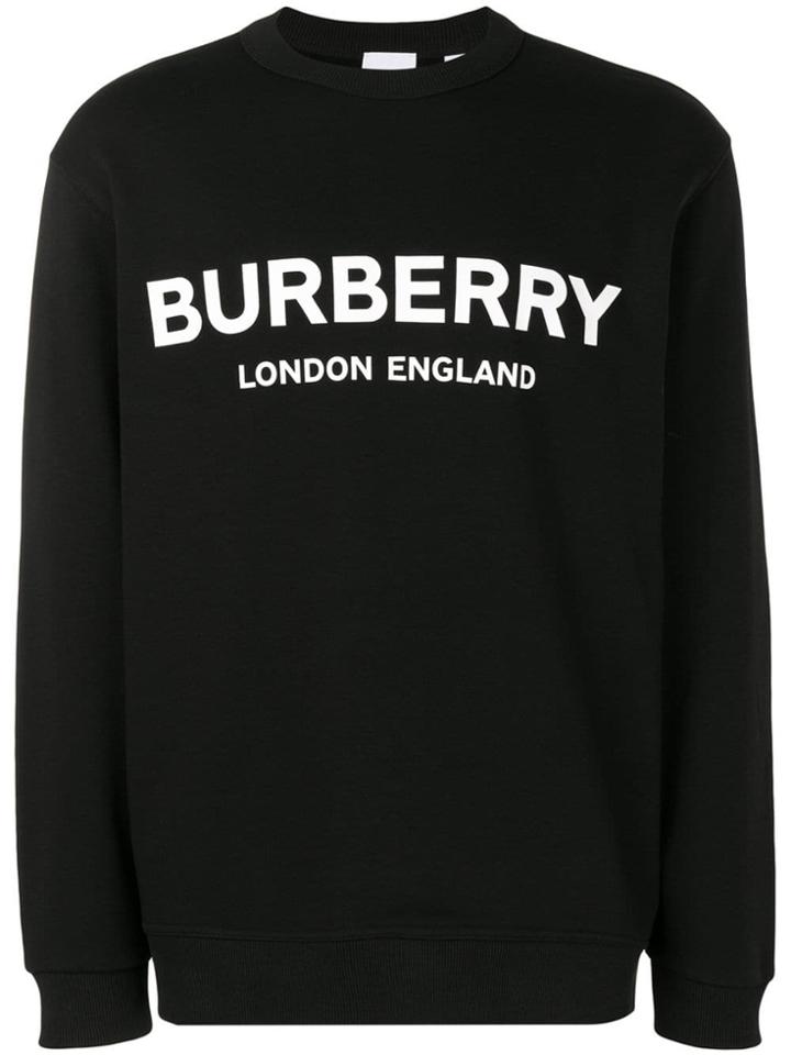 Burberry Logo Print Sweatshirt - Black