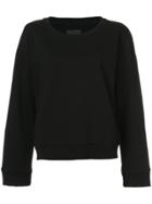 Rta Distressed Detail Sweatshirt - Black
