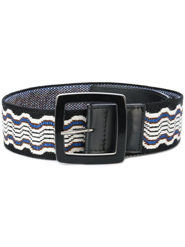 Missoni Striped Belt - Black