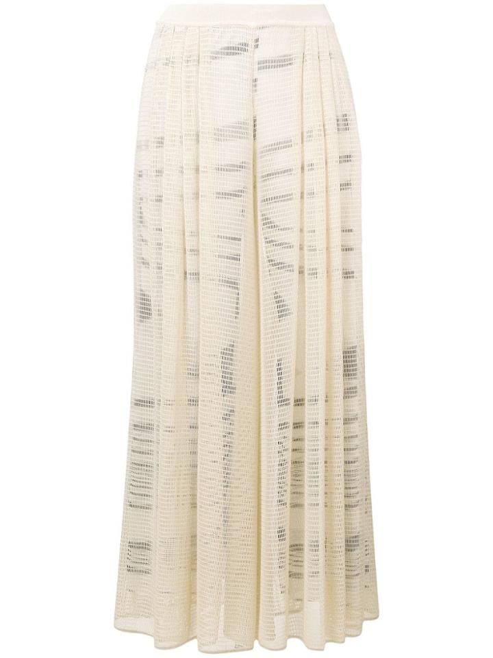 Missoni Mesh Panel Wide Leg Trousers - Neutrals