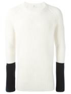 Ports 1961 Contrast Sleeve Ribbed Pullover