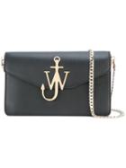 J.w.anderson Logo Plaque Crossbody Bag, Women's, Black, Calf Leather