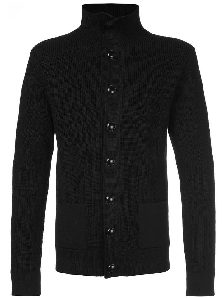 Lemaire Buttoned Cardigan, Men's, Size: Small, Black, Wool