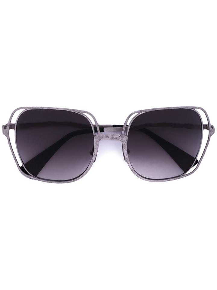 Kuboraum Handmade Porcelain Nosepads Sunglasses - Metallic