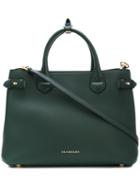 Burberry - Medium Banner Tote - Women - Cotton/leather - One Size, Green, Cotton/leather
