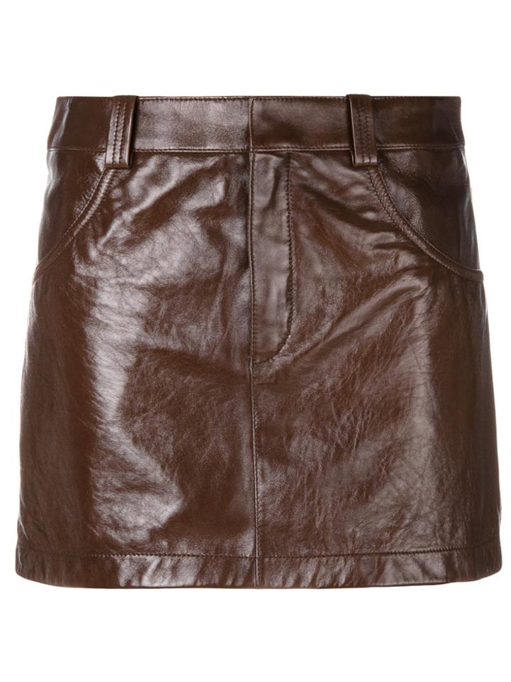 Chloé Fitted Mini Skirt - Brown
