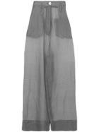 Erika Cavallini Sheer Construction Flare Trousers - Grey
