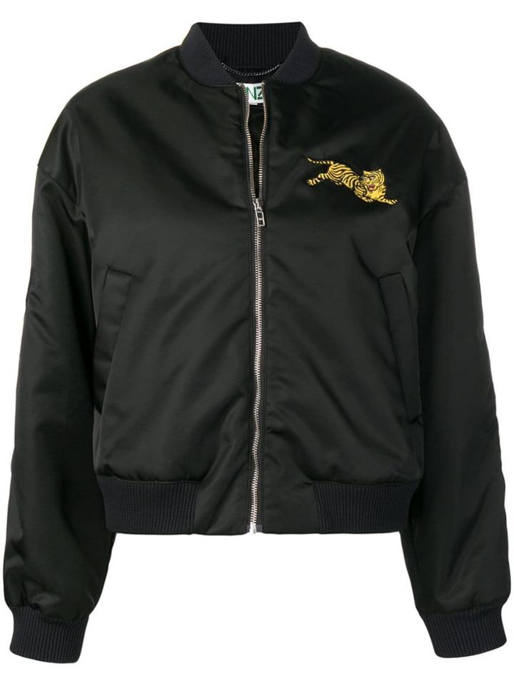 Kenzo Tiger Embroidered Bomber Jacket - Black