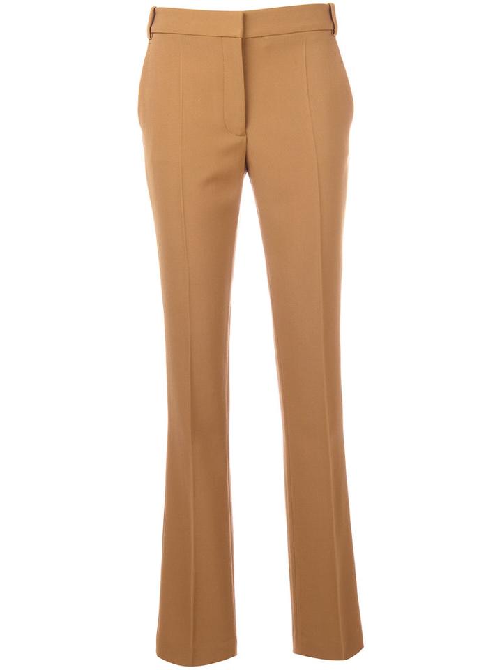 Stella Mccartney - Slim Fit Trousers - Women - Wool - 38, Brown, Wool