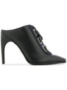 Versace Square Toe Mules - Black