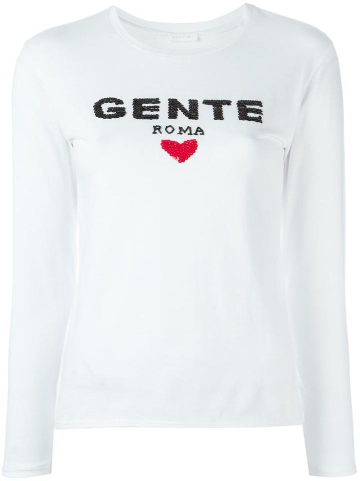 P.a.r.o.s.h. 'gente Roma' Long Sleeve T-shirt - White