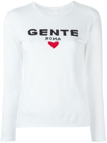 P.a.r.o.s.h. 'gente Roma' Long Sleeve T-shirt - White
