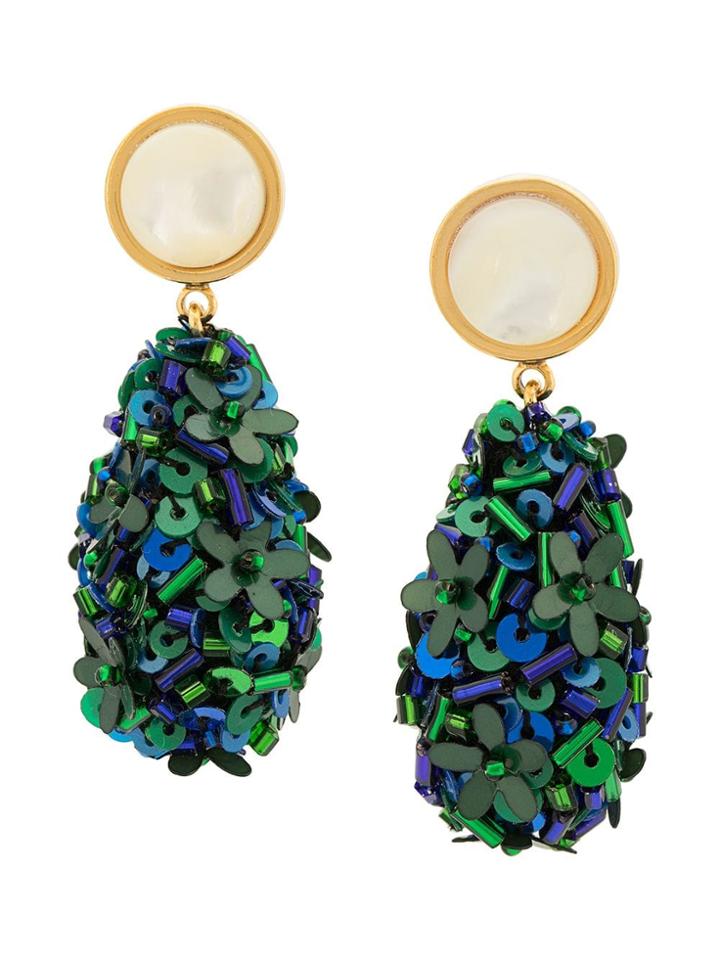 Lizzie Fortunato Jewels Roman Party Earrings - Green