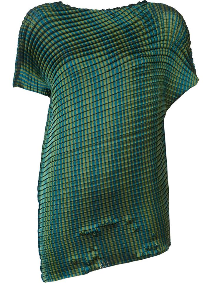 Issey Miyake Pleated T-shirt - Green