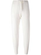 Allude Tapered Track Pants, Women's, Size: Medium, White, Cashmere/virgin Wool