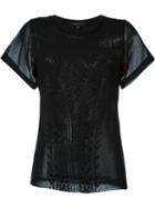 Barbara Bui Lace Pattern Semi Sheer T-shirt