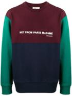 Drôle De Monsieur Colour Block Sweatshirt - Red