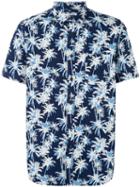 Edwin - Palm Tree Print Shirt - Men - Cotton - S, Blue, Cotton
