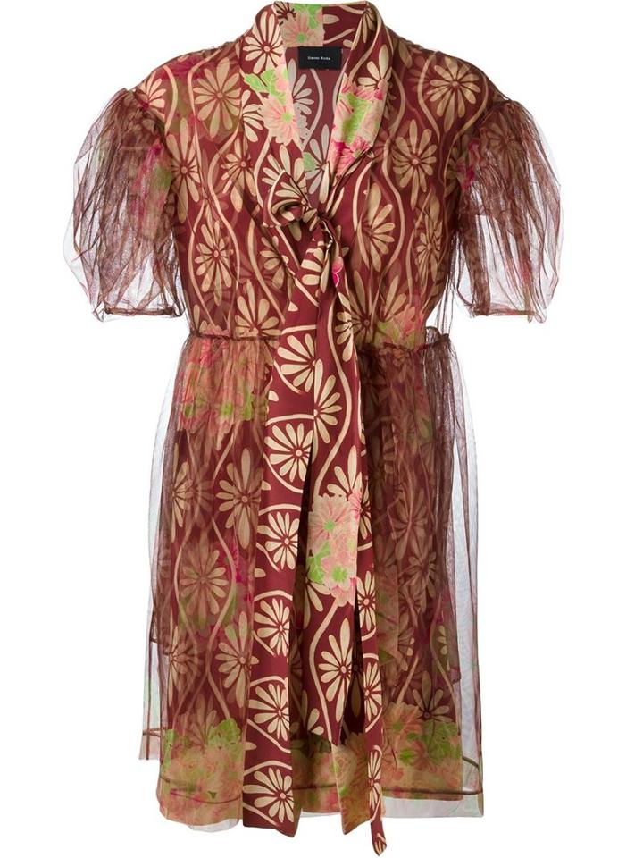 Simone Rocha Floral Print Tulle Dress