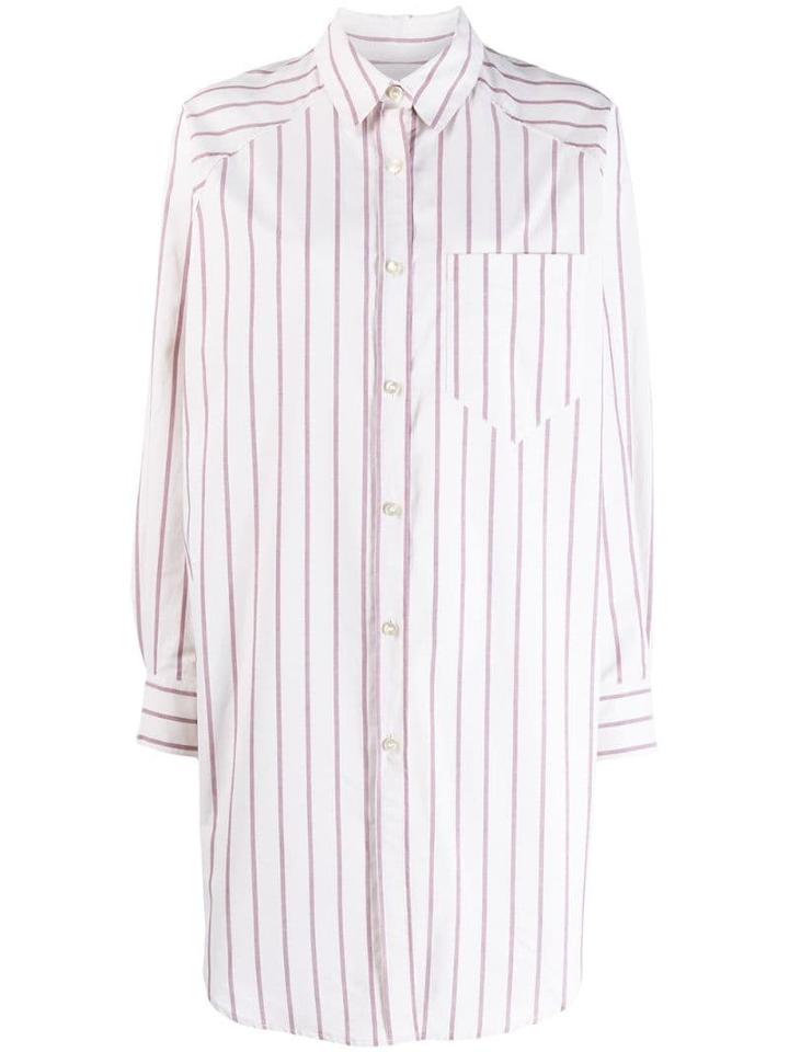 Isabel Marant Étoile Sanders Striped Shirt Dress - White
