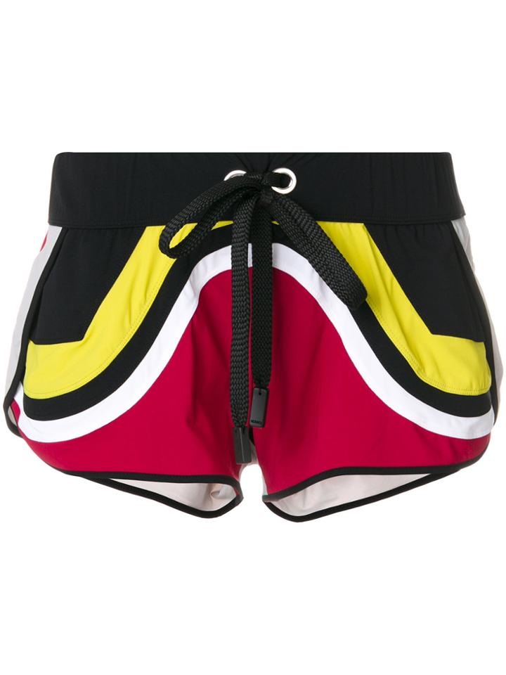 No Ka' Oi Colour Block Running Shorts - Multicolour