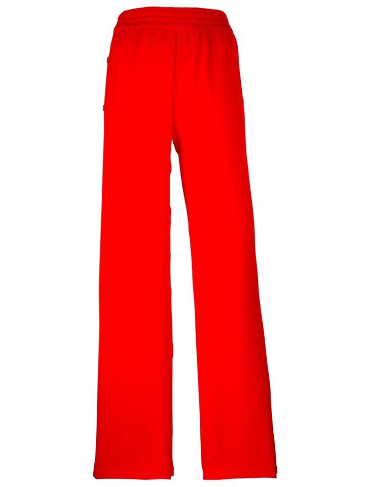 Maison Margiela Fluid Straight Leg Trousers, Women's, Size: 42, Red, Polyester