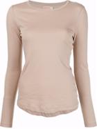 Organic By John Patrick Curved Hem T-shirt, Women's, Size: Large, Nude/neutrals, Cotton