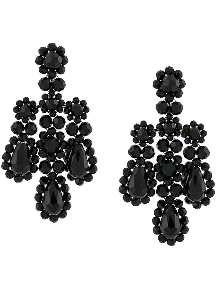 Simone Rocha Statement Drop Earrings - Black