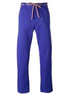 Marc Jacobs - Tie Waist Straight Leg Trousers - Men - Cotton - 52, Blue, Cotton
