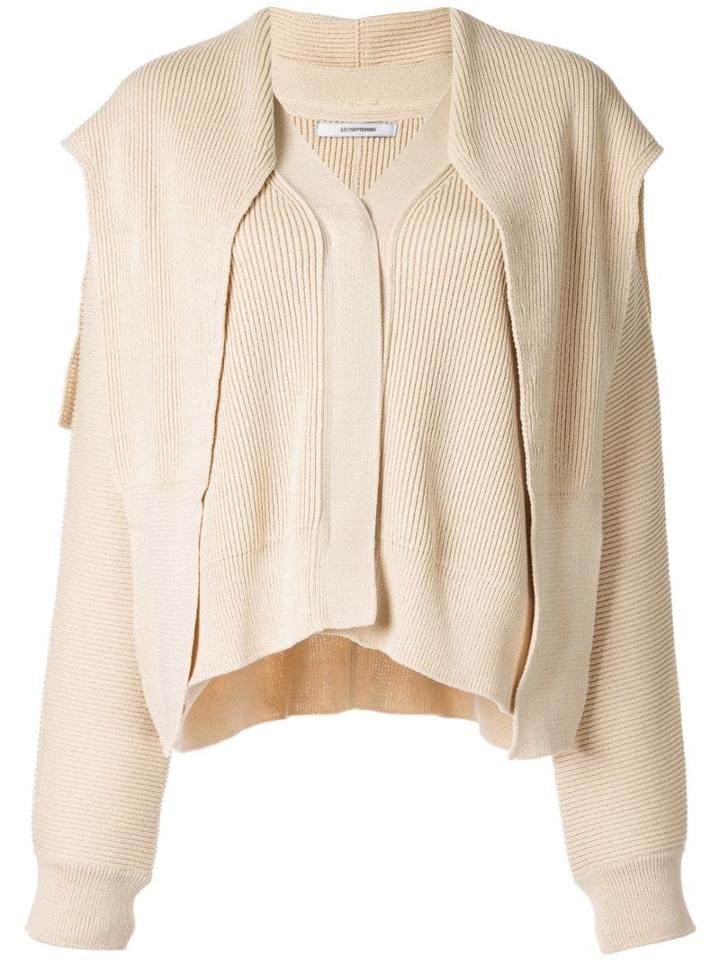 Le 17 Septembre Deconstructed Ribbed-knit Cardigan - Yellow