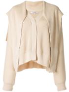 Le 17 Septembre Deconstructed Ribbed-knit Cardigan - Yellow