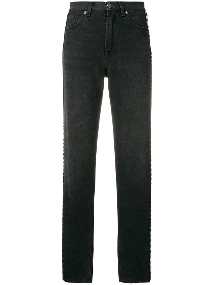 Christopher Kane High-waisted Crystal Jeans - Black