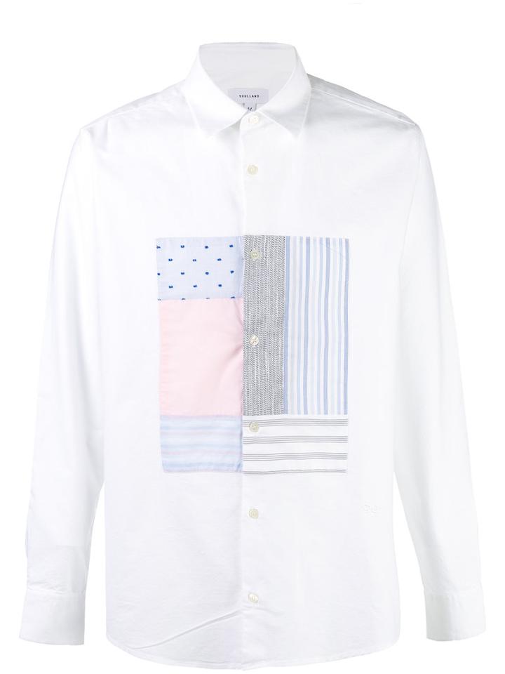 Soulland - Patchwork Panel Shirt - Men - Cotton - S, White, Cotton
