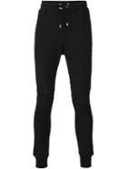 Balmain Biker Track Trousers, Men's, Size: Xxl, Black, Cotton/silk/linen/flax